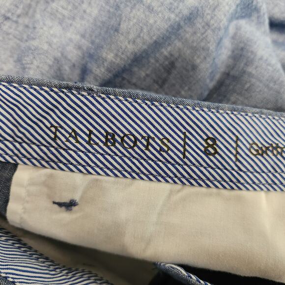 Talbots Girlfriend Chino Size 8 Chambray Blue Cotton Casual Pants - Picture 7 of 9